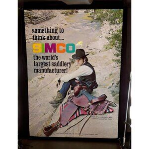 Simco Saddlery Vintage Print Ad 1970s Western Cowboy Horse Riding Chattanooga TN